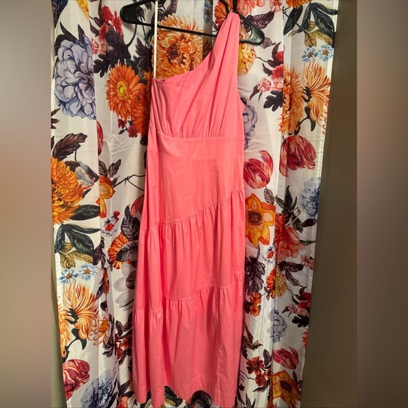 Lilly Pulitzer Lucilyn One-Shoulder Confetti Pink Dress NWT - Picture 3 of 8